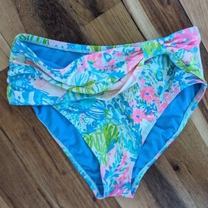 Lilly Pulitzer drea fished my wish print bikini bottoms size 4